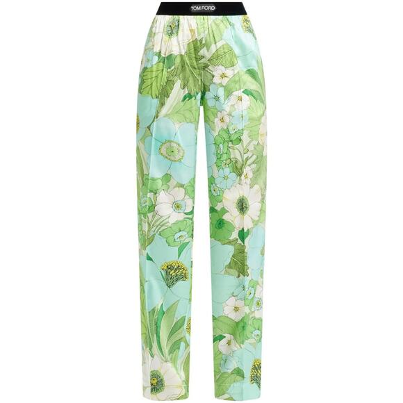 Tom Ford Floral-Print Silk-Blend Satin Pyjama Pants - XXS - Picture 1 of 5